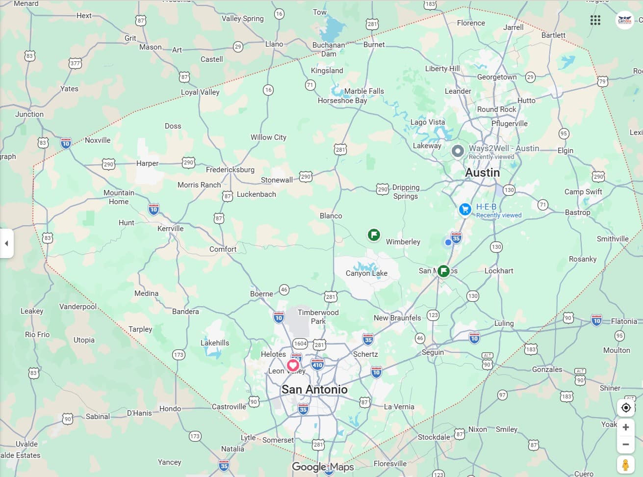 CenTex Inspection Services, Central Texas Service Area